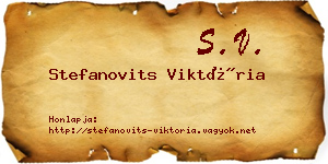 Stefanovits Viktória névjegykártya